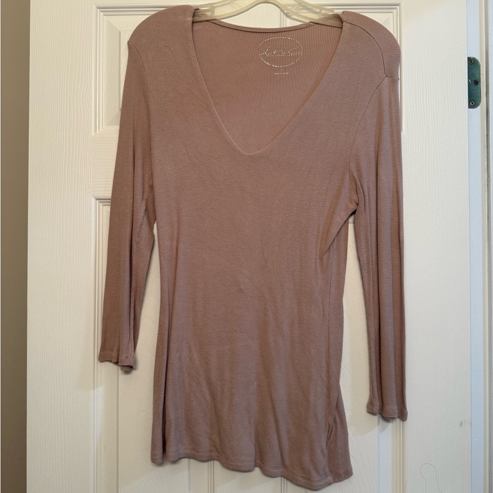 INC International Concepts Women's Long Sleeve Top - Beige